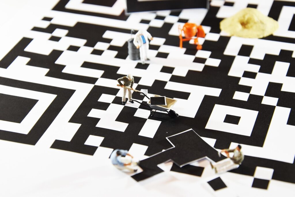 figures, miniatures, qr code, bar code, code, workers, technology, industry, scanning, scan, communication, display, mobile, visual, qr code, qr code, qr code, qr code, qr code, bar code
